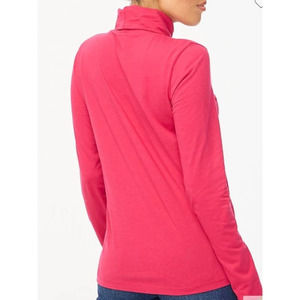 J. Crew 100% Cotton Tissue Pink Melon Long Sleeve Layer Turtleneck Size Small